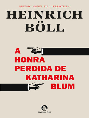 cover image of A Honra Perdida de Katharina Blum